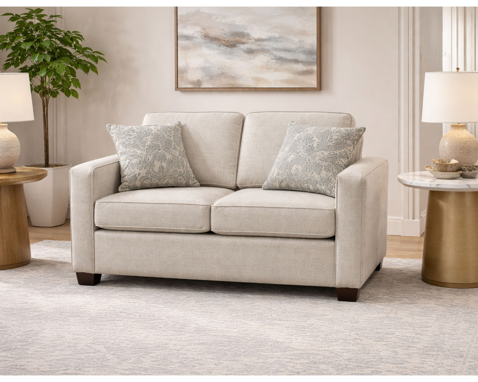 Nola 89" Sofa  (+101 Standard and Performance Fabrics) - Nola 63" Loveseat