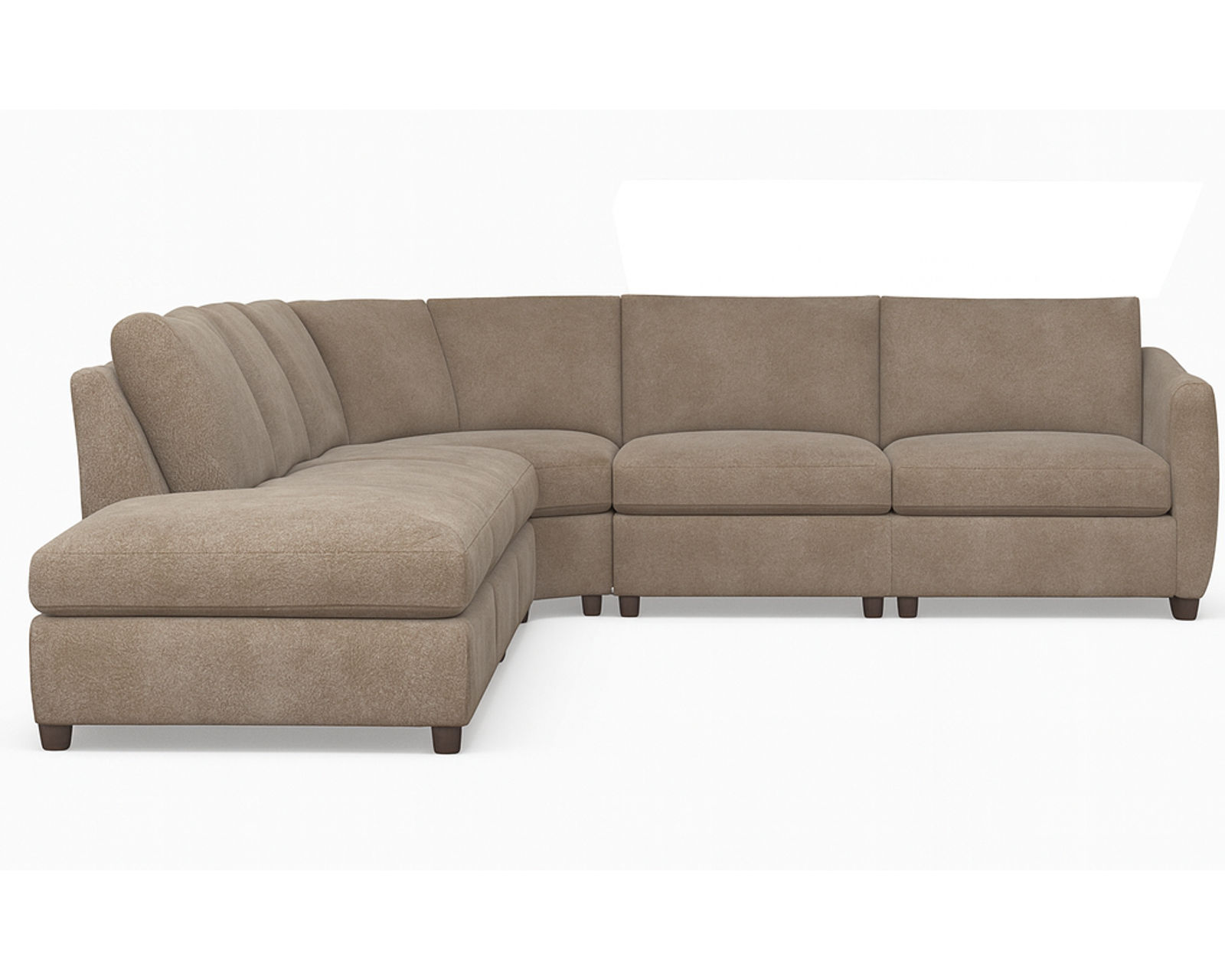 Charli 77743 Sectional (+50 fabrics) - Layout F: Four Piece Sectional 99" x 143"