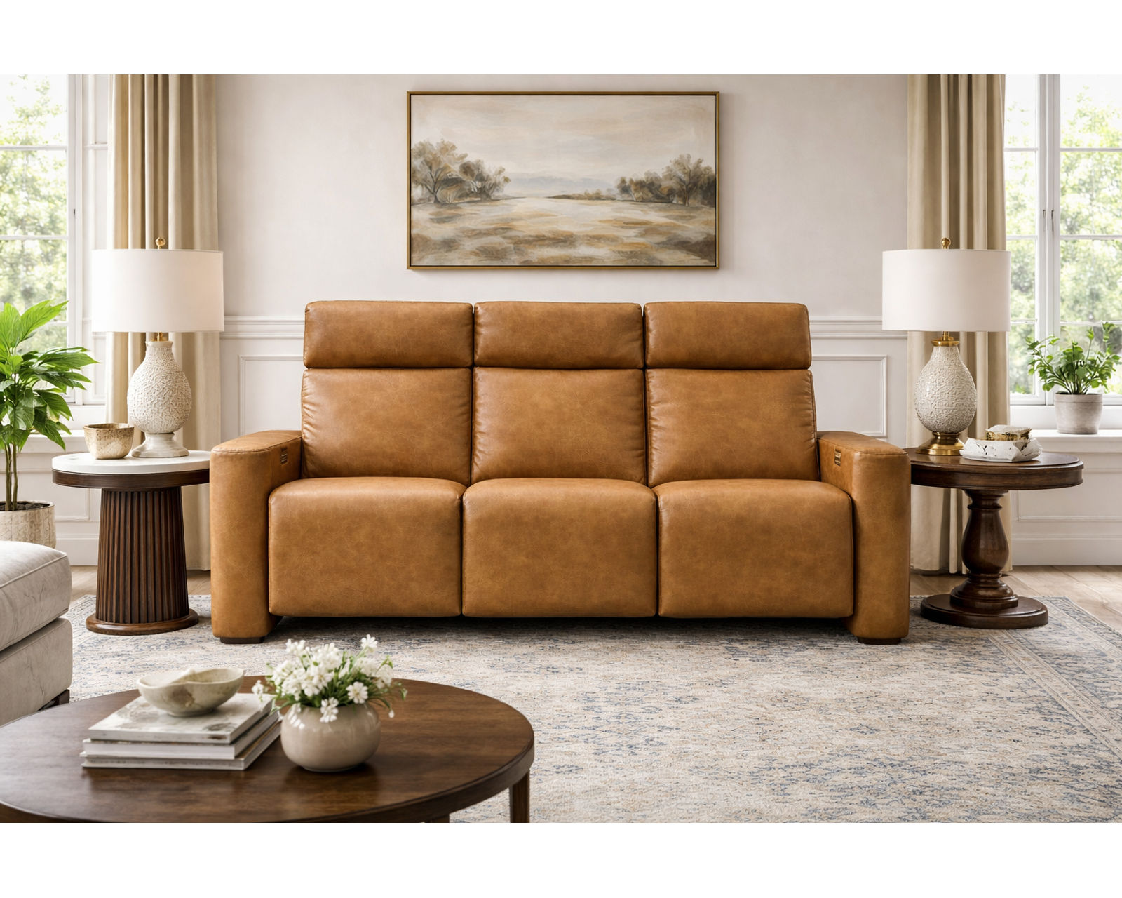 Fiona Dual Power Reclining Sofa — Available in Standard & Wide Cushions, 140+ Leather Options, and 78", 83", or 110" Widths - Your Style, Your Comfort, Your Price Point