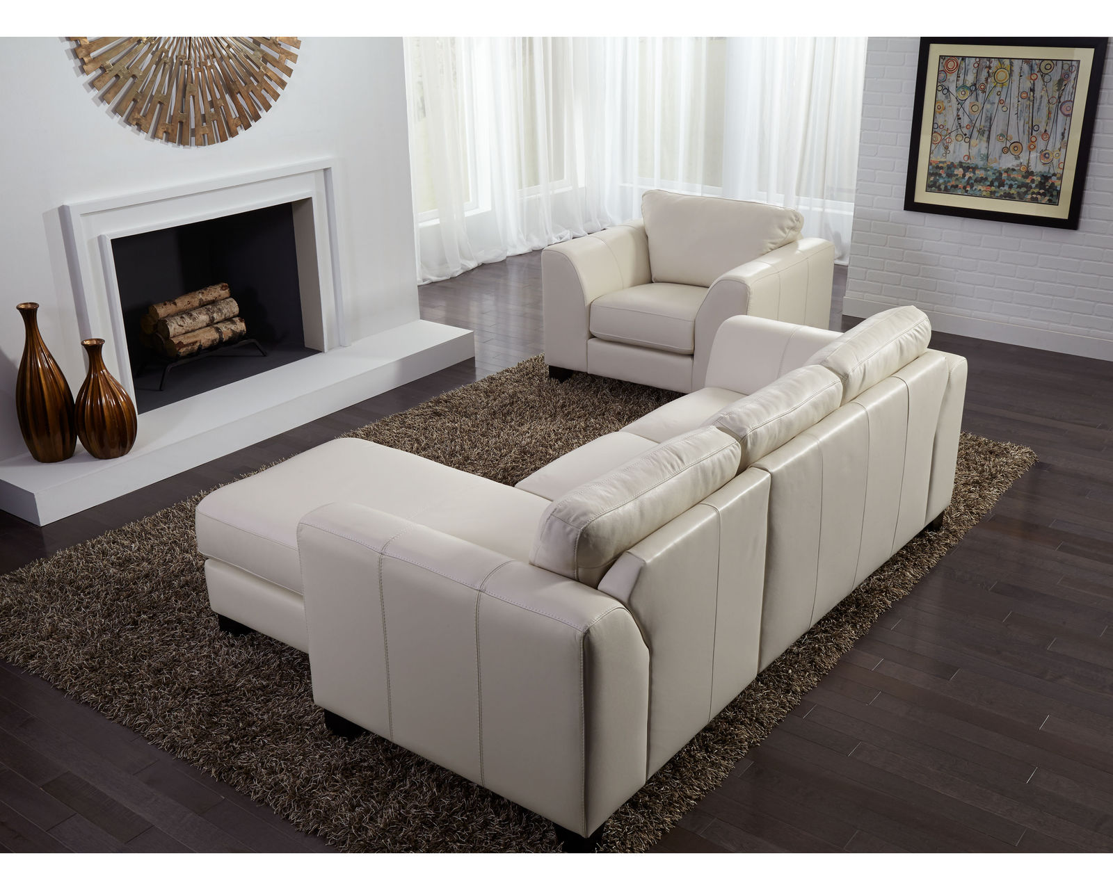 Juno 77494 Sectional (100+ leathers) - Shown as Sectional Layout H