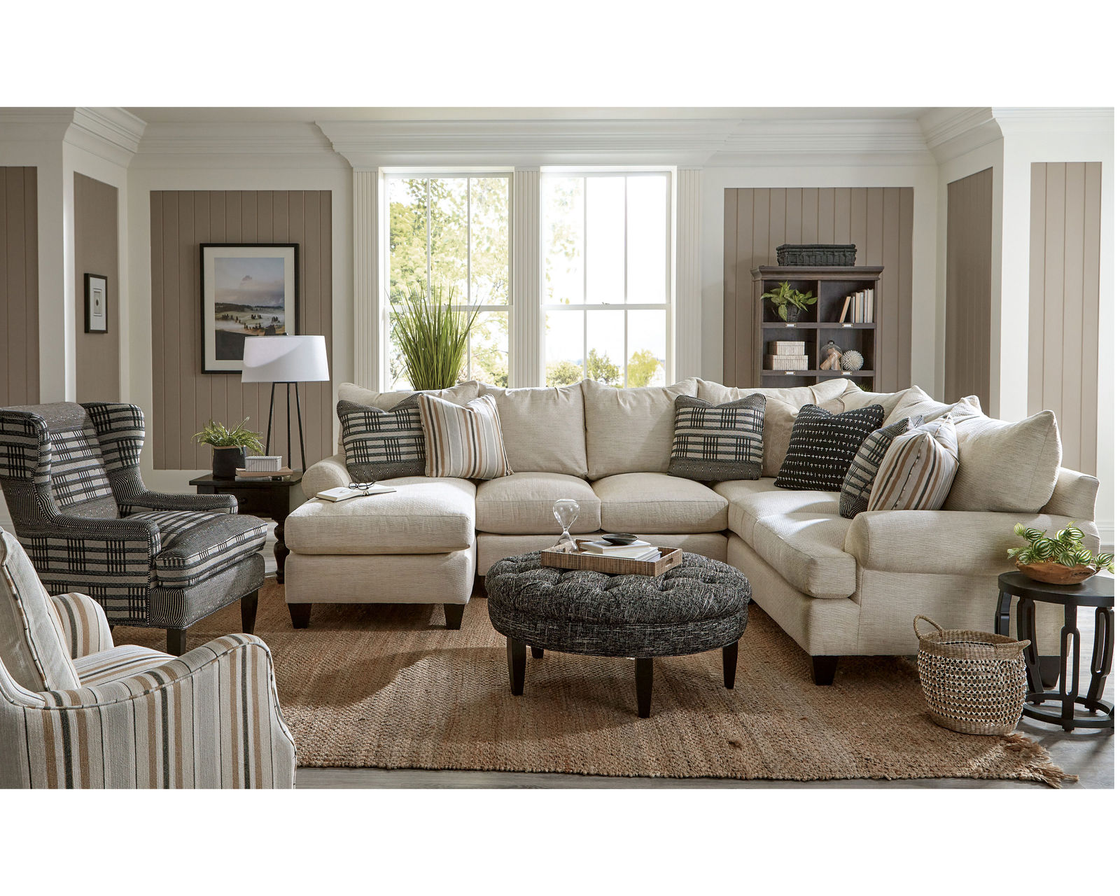 Royston Stationary Sectional (Performance fabrics) P7816BD-Sect - Sectional Layout N: 2.0 density foam (above industry standard-1.8)