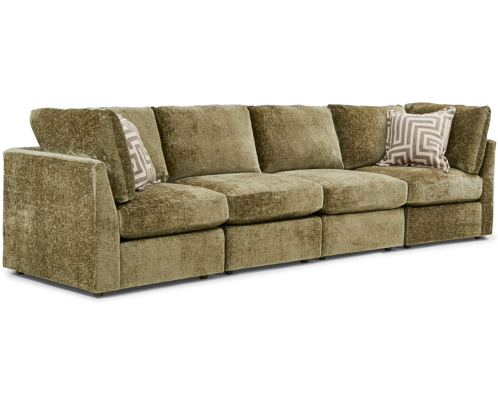 Jelsea Modular Sectional (+100 fabrics) - Layout J: Four Piece Sectional 129" Wide