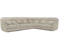 Dalton 6 Piece Power Reclining Sectional Fawn (In stock - Fast shipping)