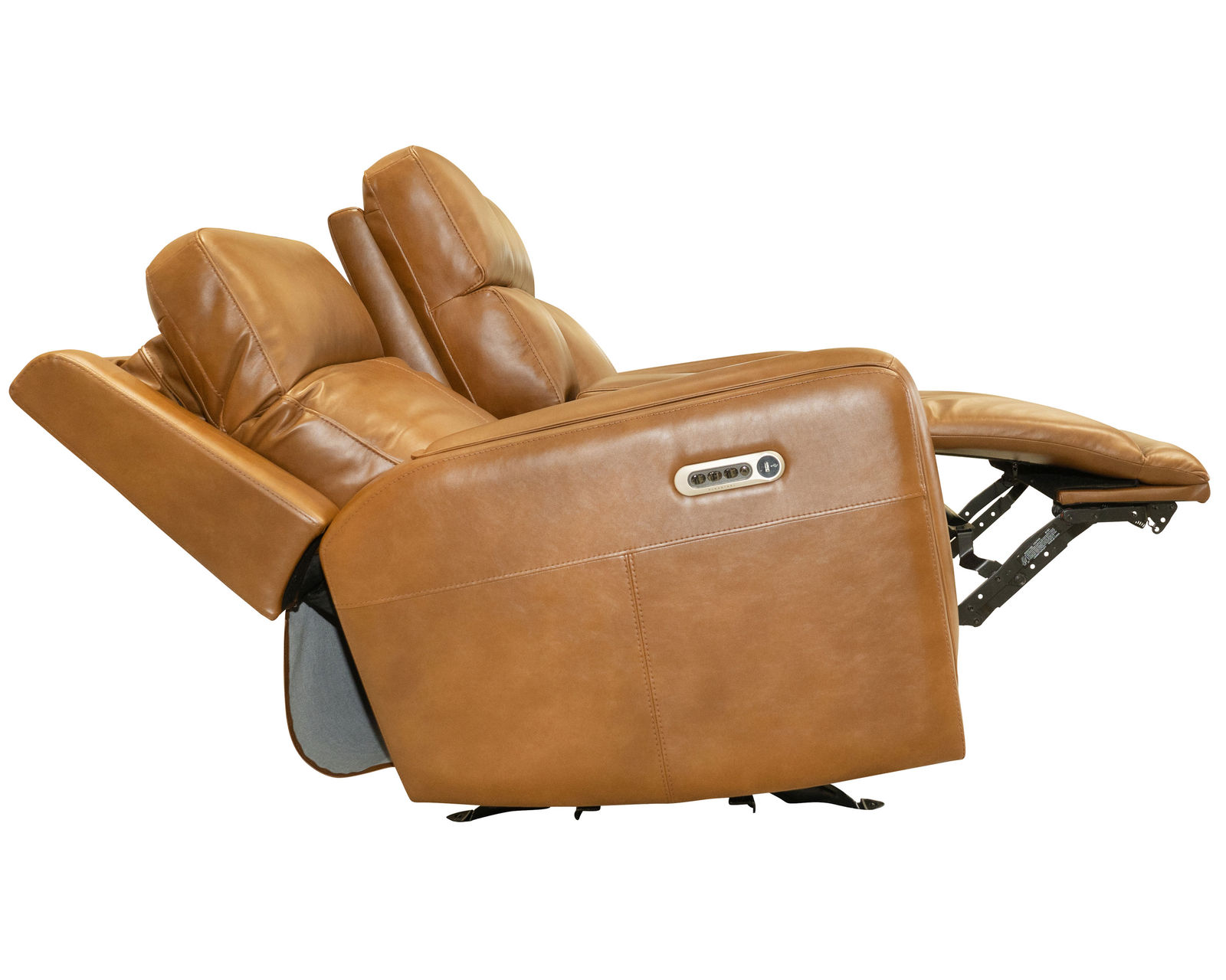 Alister 71" Leather Power Gliding Loveseat with Console, Power Headrests & Lumbar (+3 colors) in stock