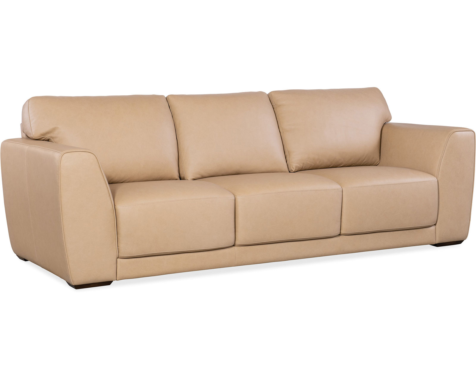 Keys Leather Tan Sofa 97" (In stock) - Keys 97" Sofa