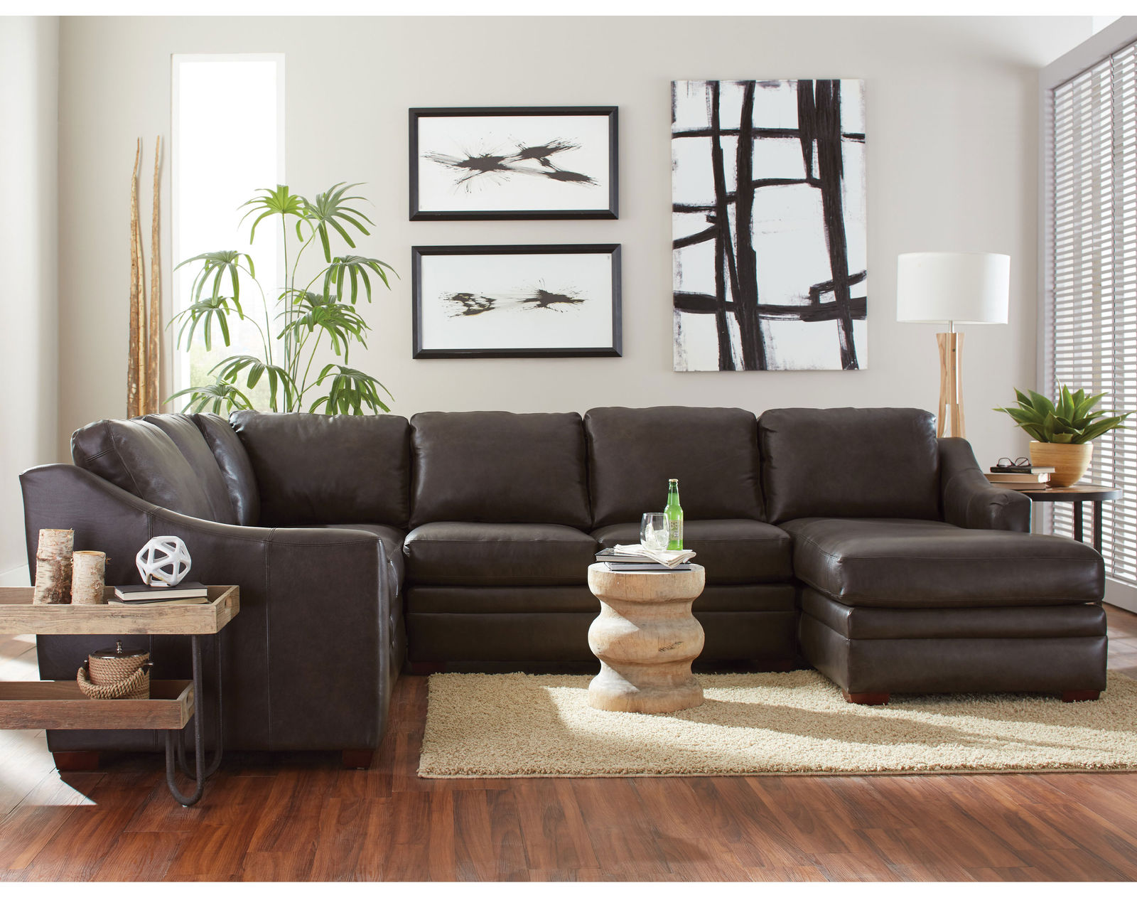 L9 Leather Sleeper Sectional (+40 colors) Make it Yours - L9 Leather Sleeper Sectional (+40 colors)