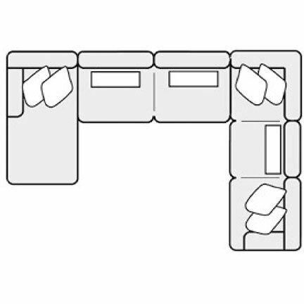 Layout H: Three Piece Sectional 66" x 154" x 97"