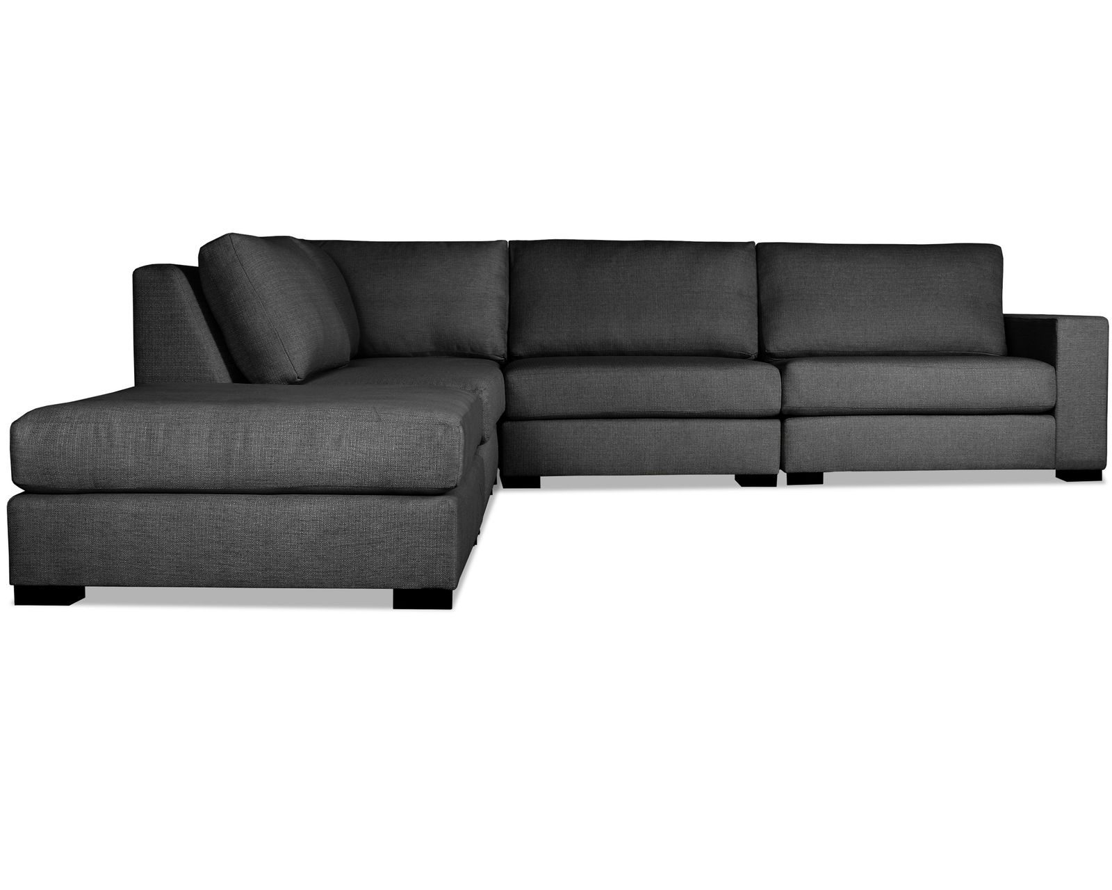 Veranda 5 Pieces Modular Sectional A (Choice of Colors) - Veranda 5 Pieces Modular Sectional in Charcoal