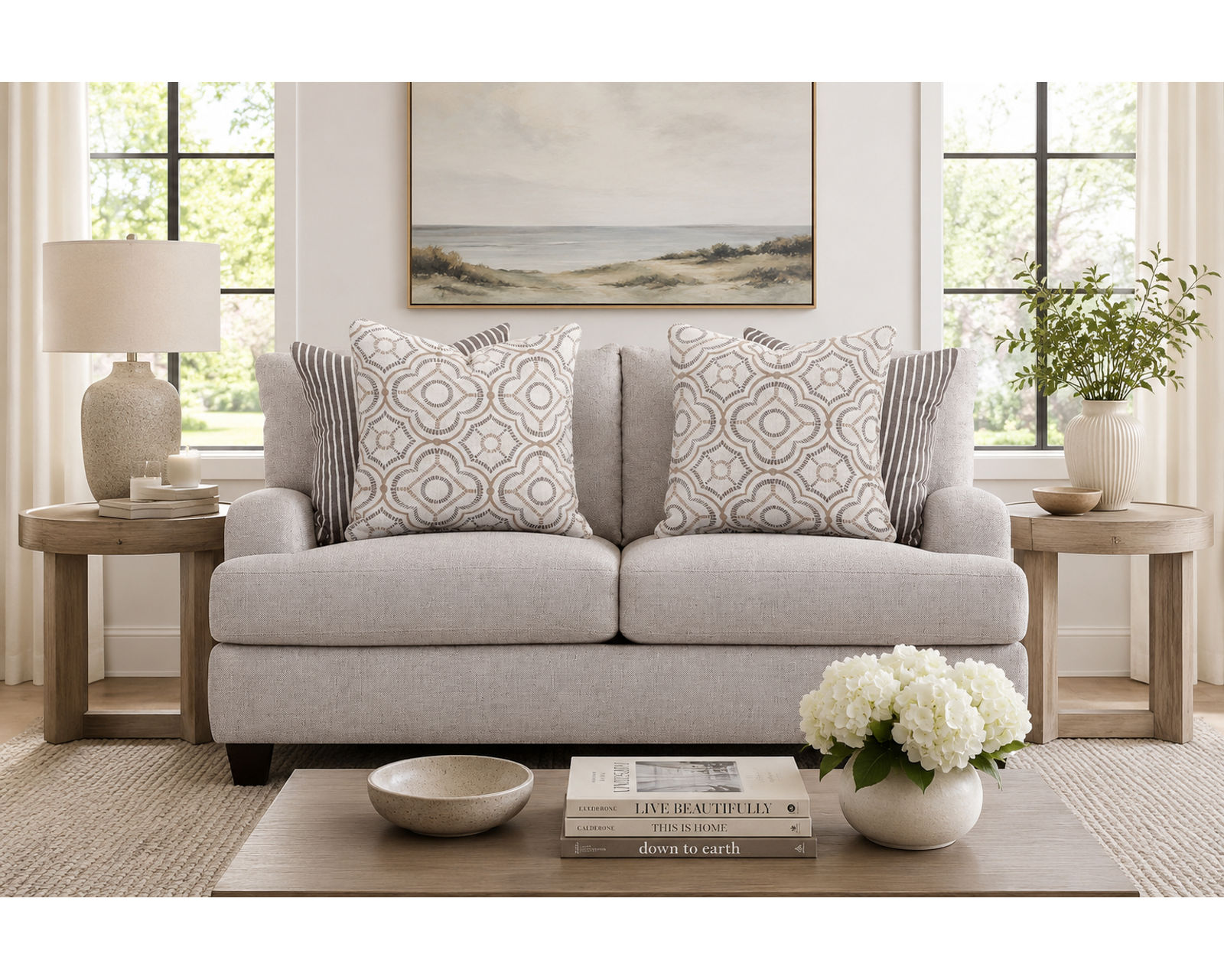 Cambria 93" Sofa (Modern Farmhouse Style. Made for Everyday Comfort) - Designer-Curated Rooms Made Easy.