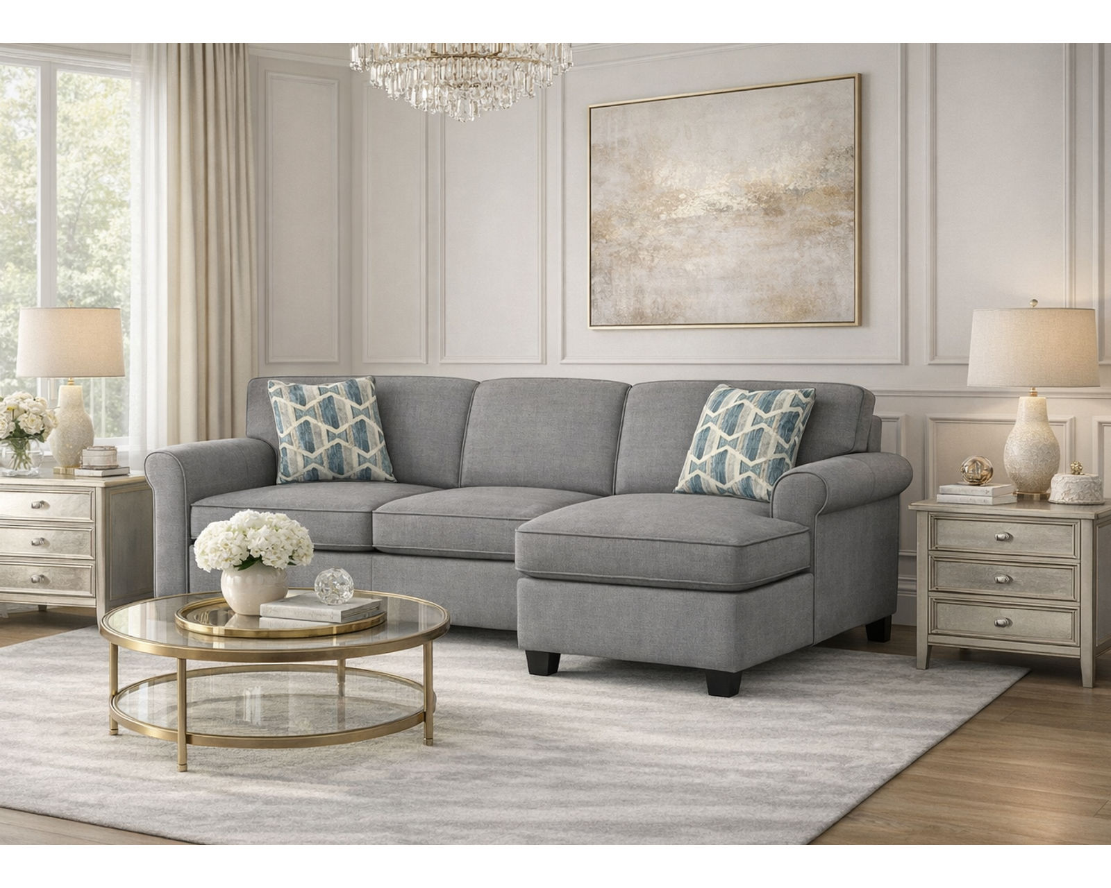 Angie 83" Sofa Chaise  (+100 Standard and Performance Fabrics) - Angie 83" Sofa Chaise 