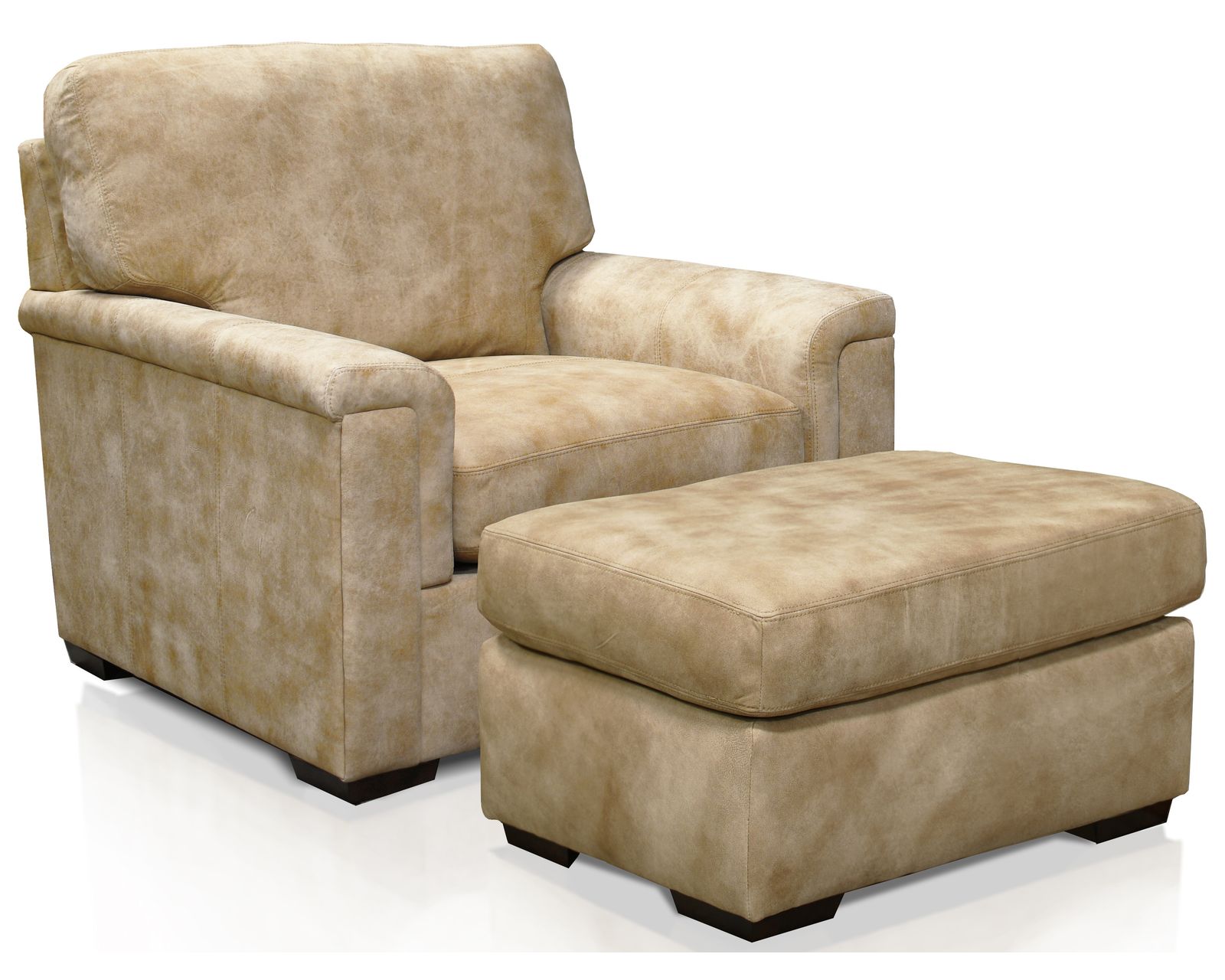 Drew 6500 Leather Chair (29 Top-Grain Leather Choices) - Drew Leather Chair and Ottoman