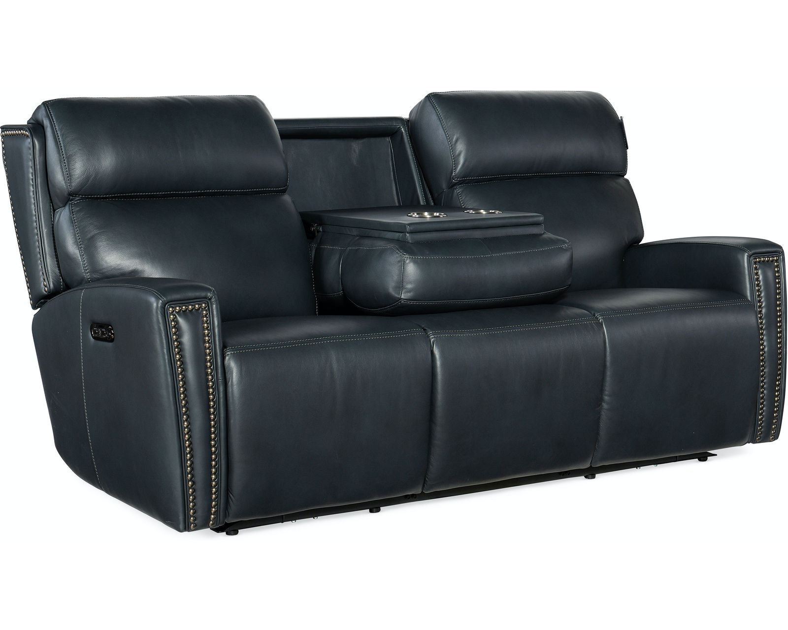 Ruthe Zero Gravity Power Recline Loveseat with Power Headrest (Denim) In stock - Ruthe ZeroGravity Power Sofa w/Power Headrest & Hidden Console