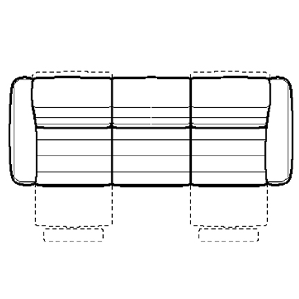 Layout A: Three Piece Sectional 113" wide (two recliners)