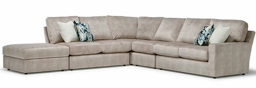 Layout Q: Five Piece Sectional 129.5" x 127 (1 USB Chargers)