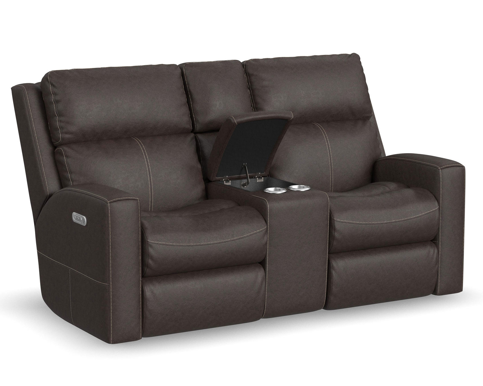 Score Zero Gravity Leather Power Reclining Sofa with Power Headrests and Lumbar (Colors Available) - Score Leather Power Reclining Loveseat with Console and Power Headrests and Lumbar