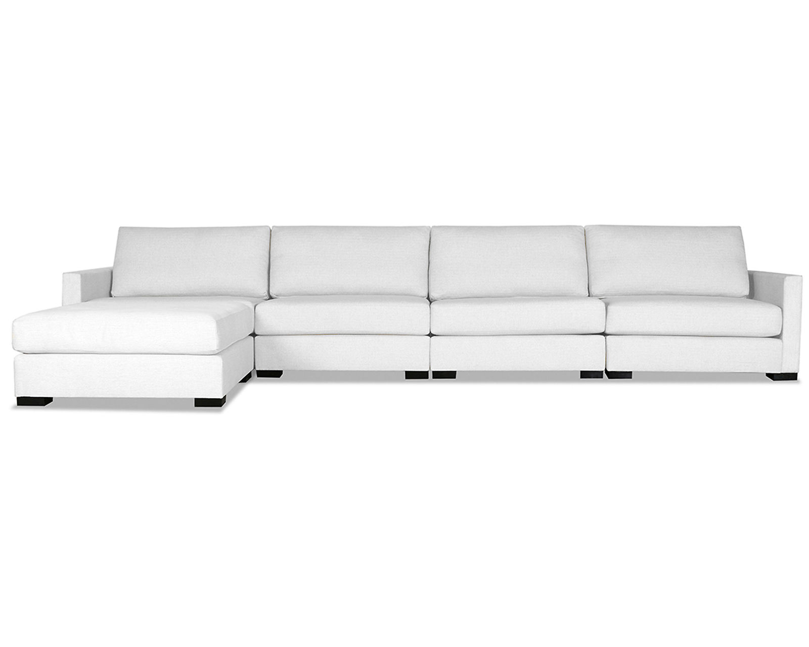 Chester 5 Pieces Modular Sectional w/ Chaise Left or Right (3 Colors Available) - Chester 5 Pieces Modular Sectional w/ Chaise Left or Right in White