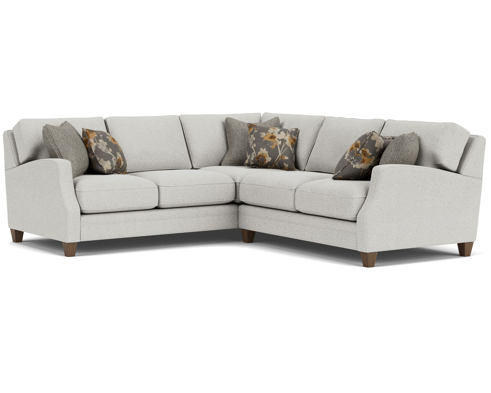 Lennox 7564 Sectional (100+ fabrics) - Sectional Layout I:  Only the highest quality fabrics go on Flexsteel Furniture