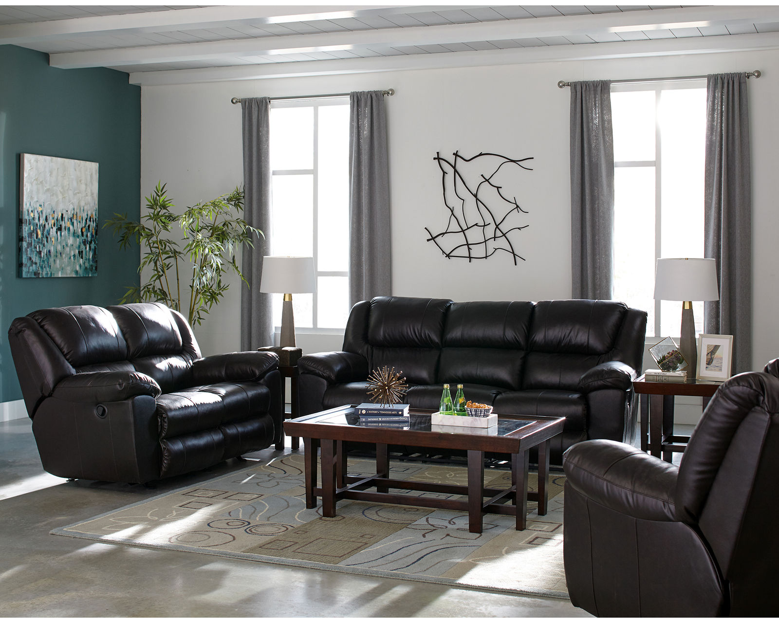 Transformer II Ultimate 90" Italian Leather Sofa w/3 Recliners & Drop Down Table - Engineered for Relaxation. Crafted for Life.
