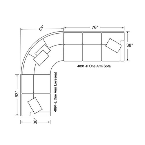 Three Piece Sectional (108" x 131")