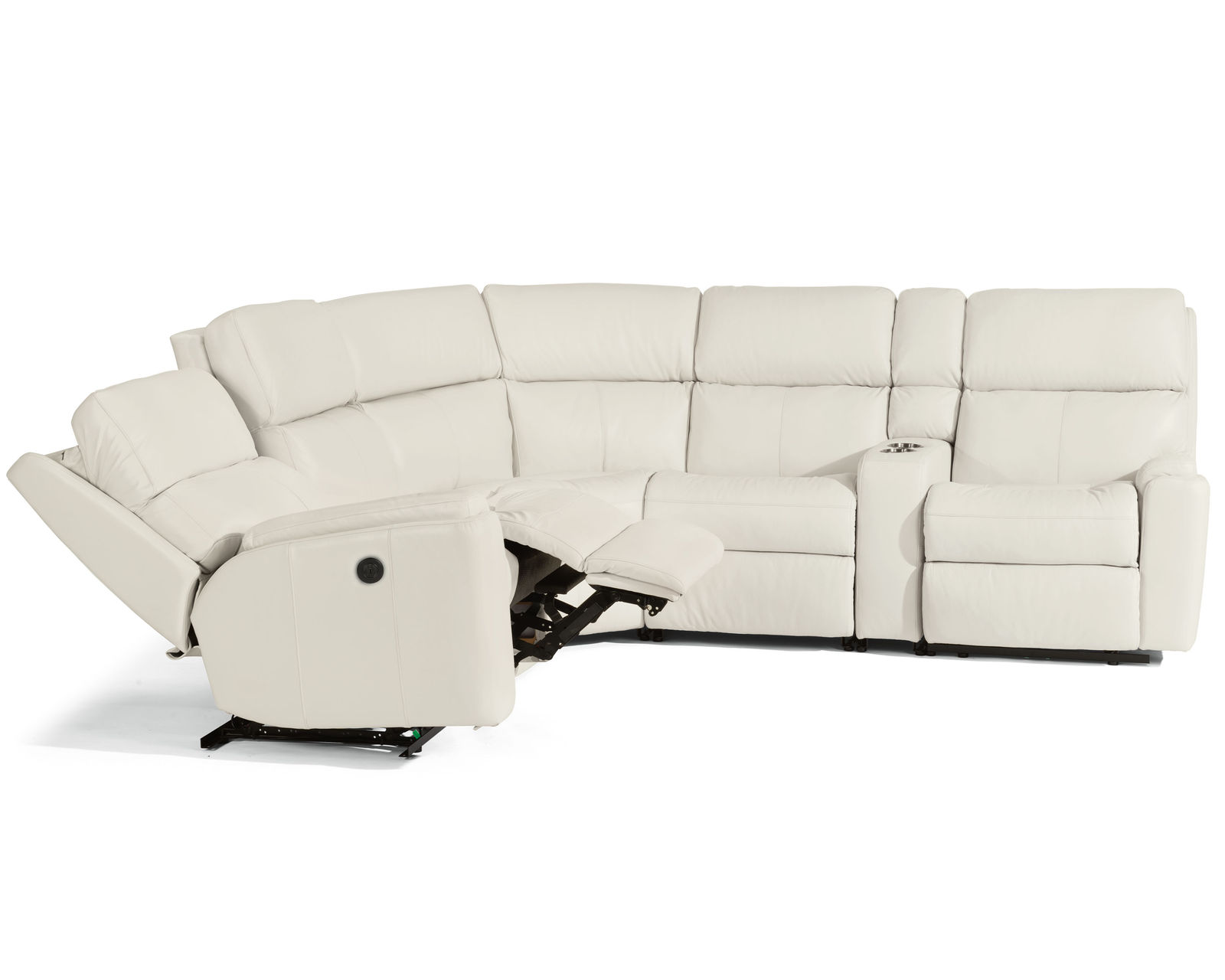Rio Leather Reclining Sectional (Colors Available) - 100% top grain leather everywhere your body touches.