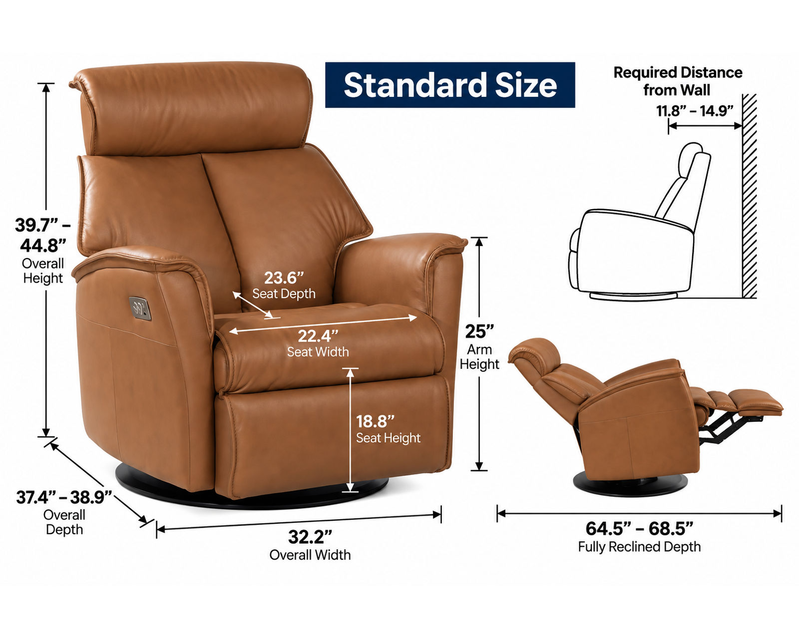 Boss Swivel Glider Relaxer Recliner Cinder (Big Comfort. Bold Scandinavian Design. In stock) - Engineered for Comfort. Priced for Real Life.