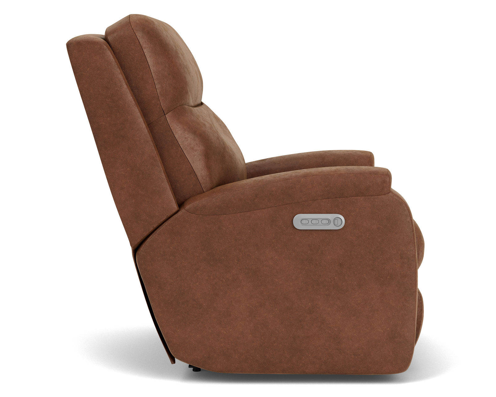 Penn 87" Power Reclining Sofa with Power Headrests and Lumbar (Color Choices) - A USB port is built into the power control for convenient charging