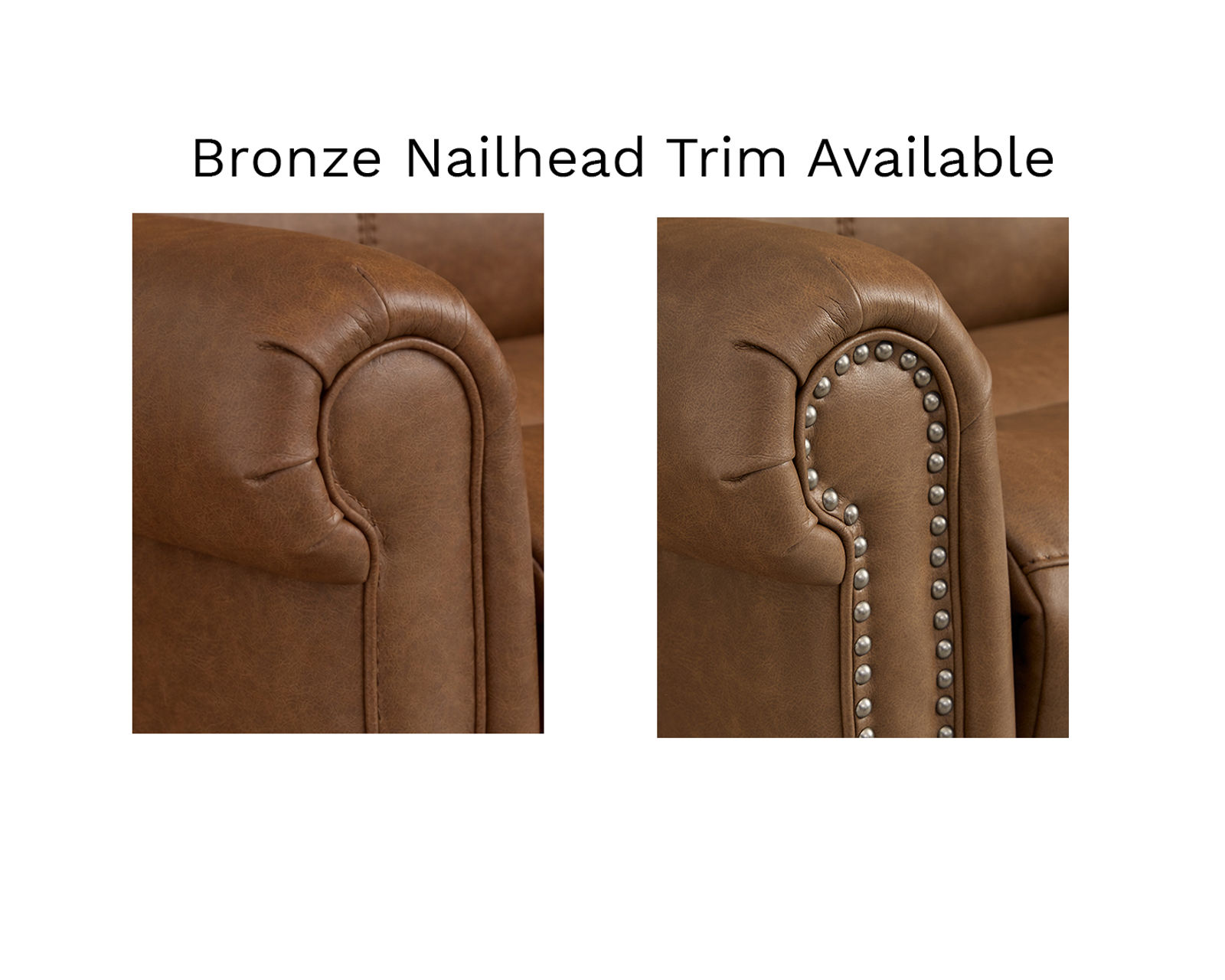 Bernard Triple Power Zero Gravity Leather Reclining Sectional (+20 leathers) - Choice of Nailhead Trim
