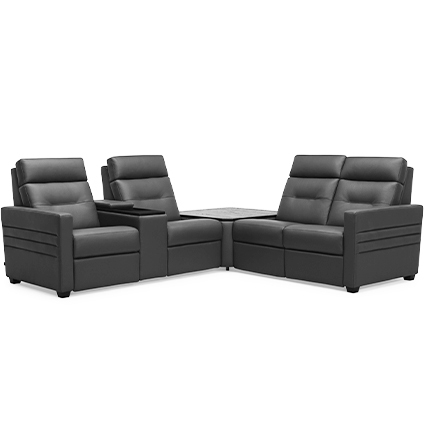 Layout H: Three Piece Sectional (2 recliners). 103" x 93"