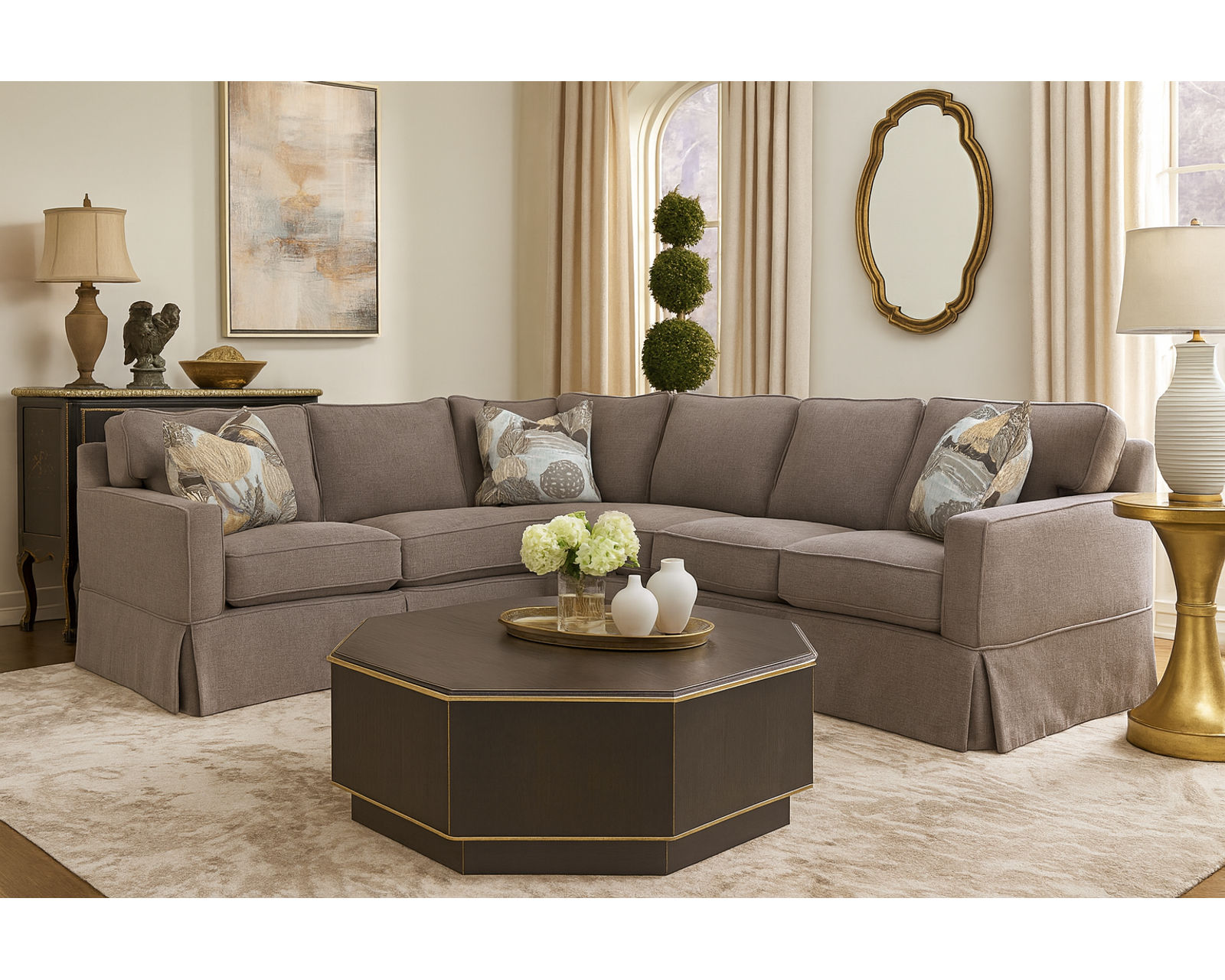 Gramercy Park Slipcover Sectional (+69 fabrics) - Layout K: Three Piece Sectional 102" X 102"