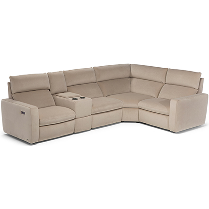 Layout G: Five Piece Sectional 128" x 83" (2 recliners)