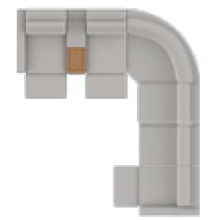Layout D: Four Piece Reclining Sectional (2 recliners) 110" x 122"