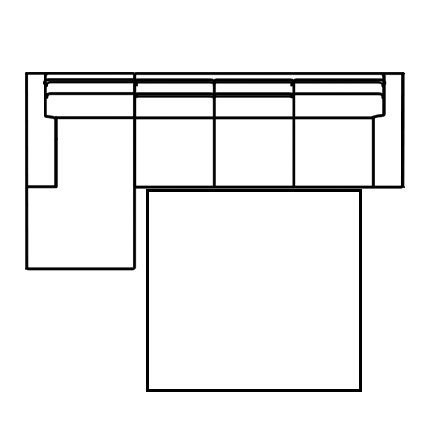 Layout D: Two Piece Sleeper Sectional 65" x 112"