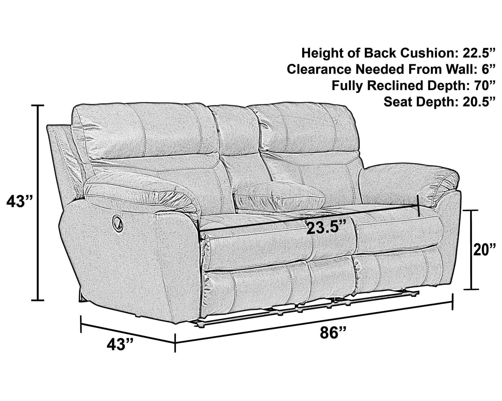 Atlas 91" Double Reclining Sofa (Special Purchase) - The Comfort You Deserve. The Quality You Expect.