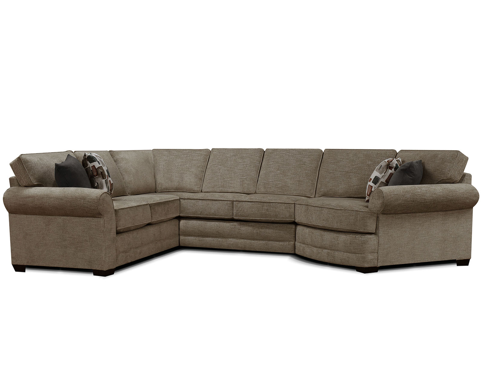Brantley Stationary Sectional  (+100 Standard and Performance Fabrics) - Layout D: Three Piece Sectional 94" x 150"