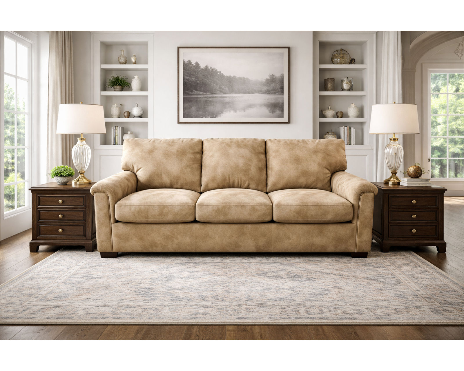 Drew 92" Leather Sofa - 6500 (29 Top-Grain Leather Choices) - Designed for Style. Built for Life.
