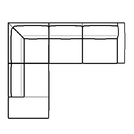 Layout D: Two Piece Sectional 90" x 110"