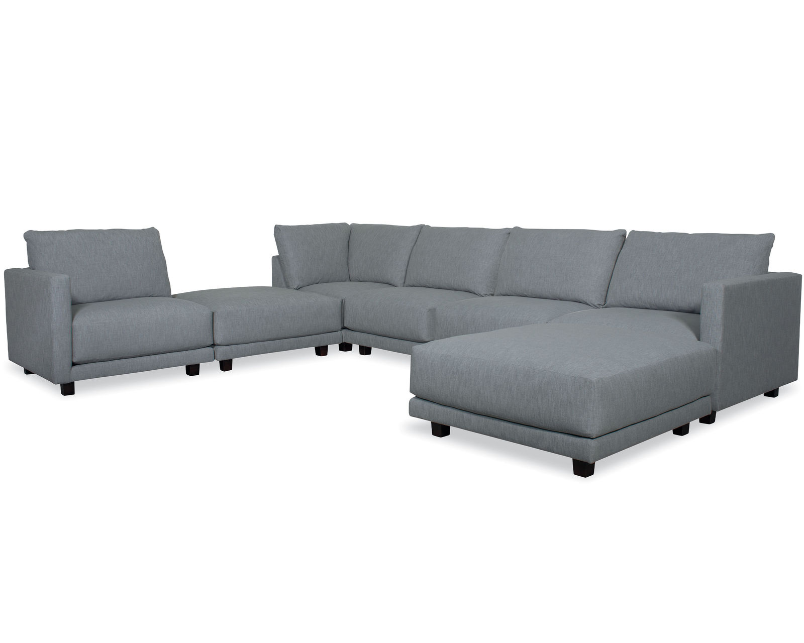 Winston Modular Sectional (+75 fabrics) - Layout D: Six Piece Sectional 131.5" x 167.5"