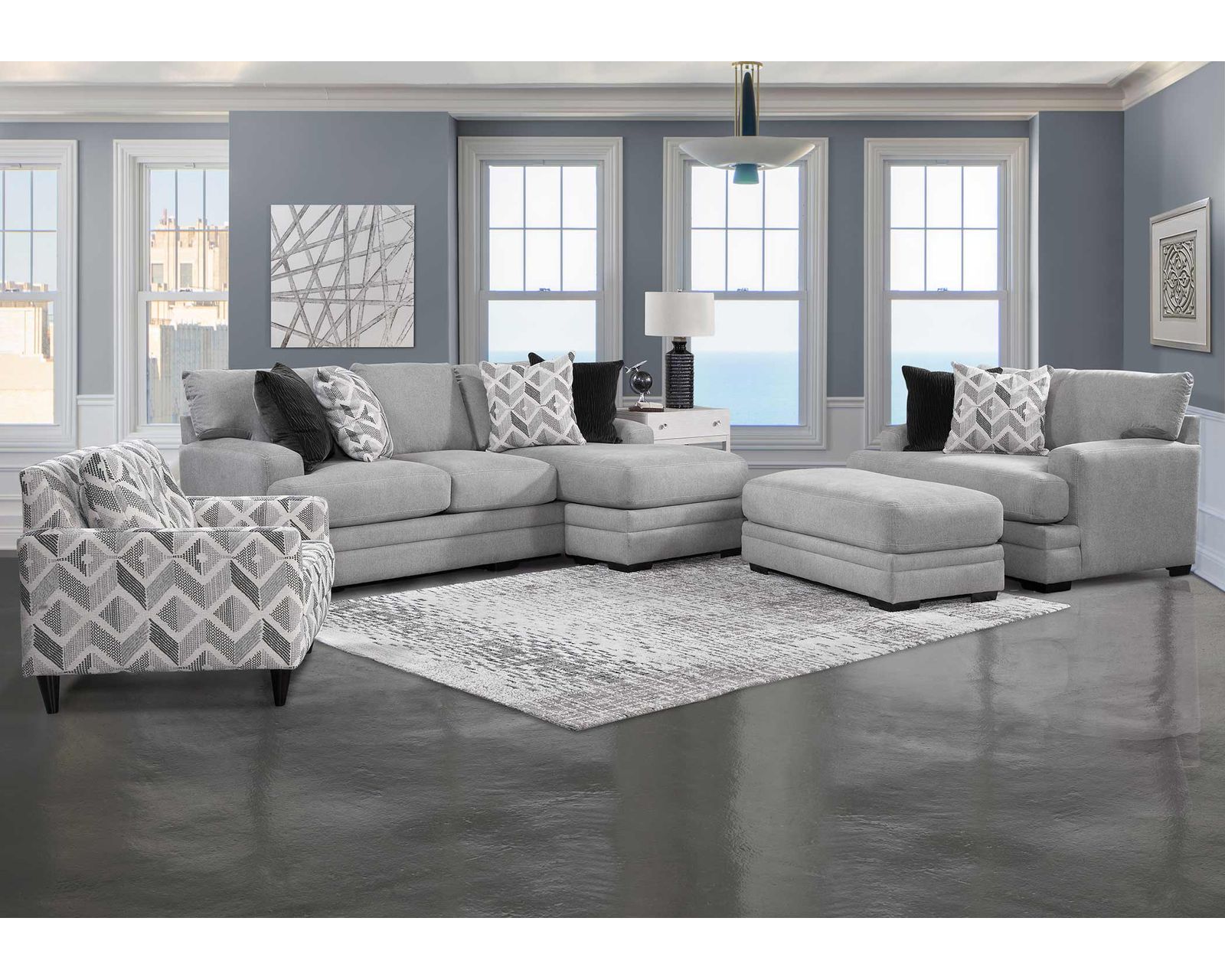 Cleo 99" Sofa with Reversible Chaise (Change the Chaise. Change the Room) - Professionally Designed. Beautifully Coordinated. Affordably Yours.