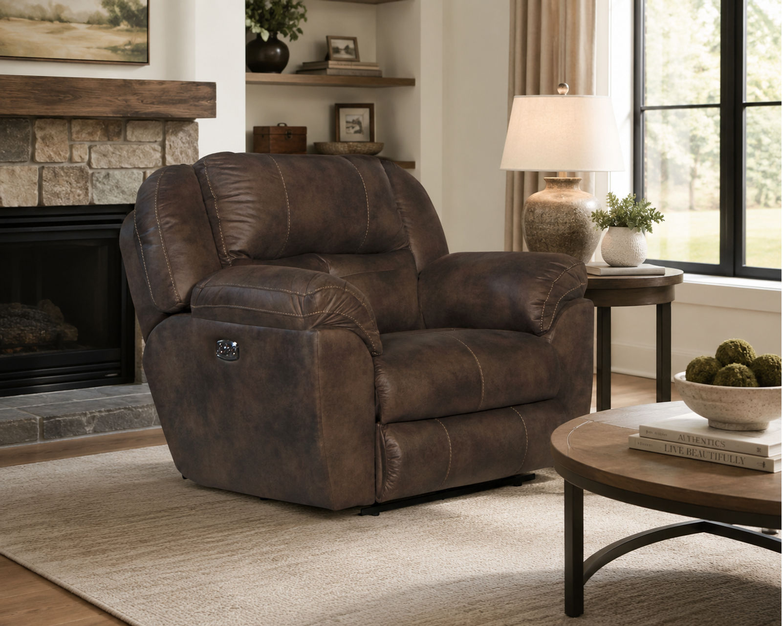 Ferrington 90" Lay Flay Power Headrest Reclining Sofa (2 colors)  - Comfort That Goes the Distance.