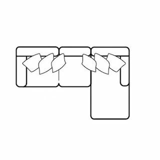 Layout A:  Two Piece Sectional. 112" x 64"
