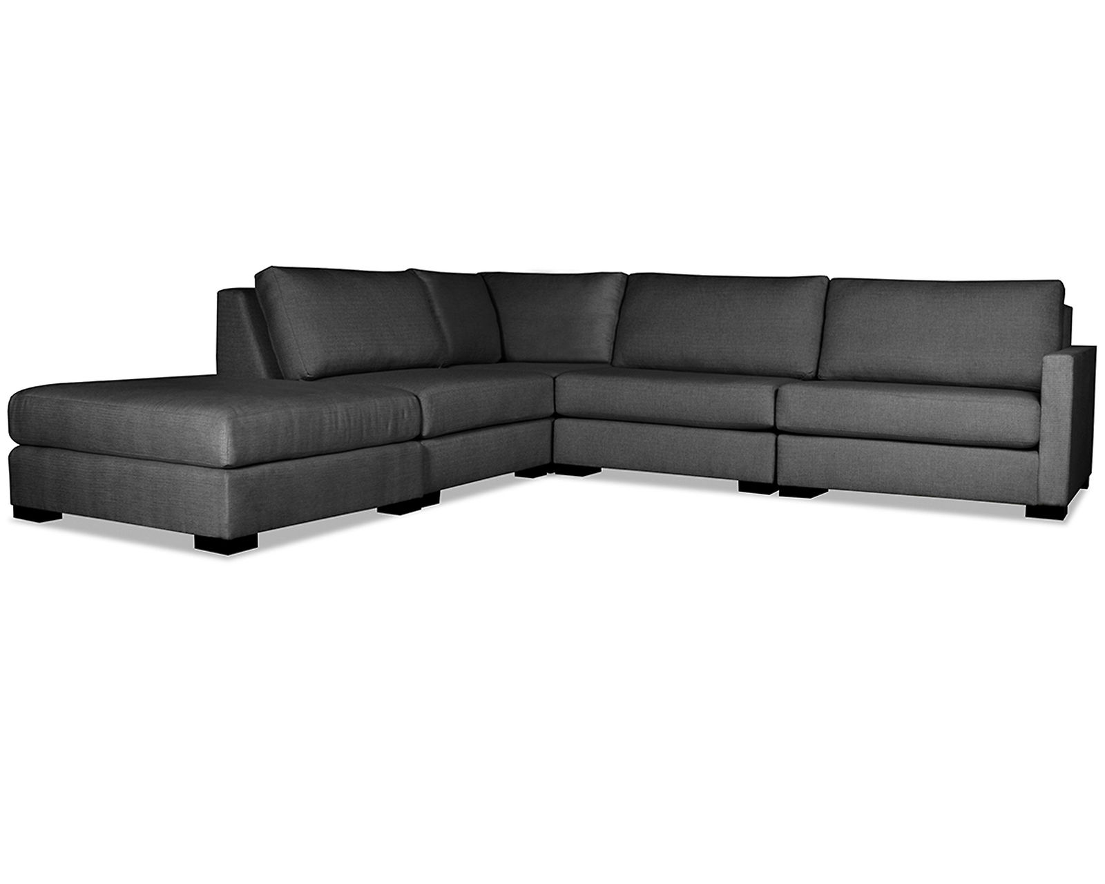 Chester 5 Pieces Modular Sectional (3 Colors Available) - Chester 5 Pieces Modular Sectional in Charcoal