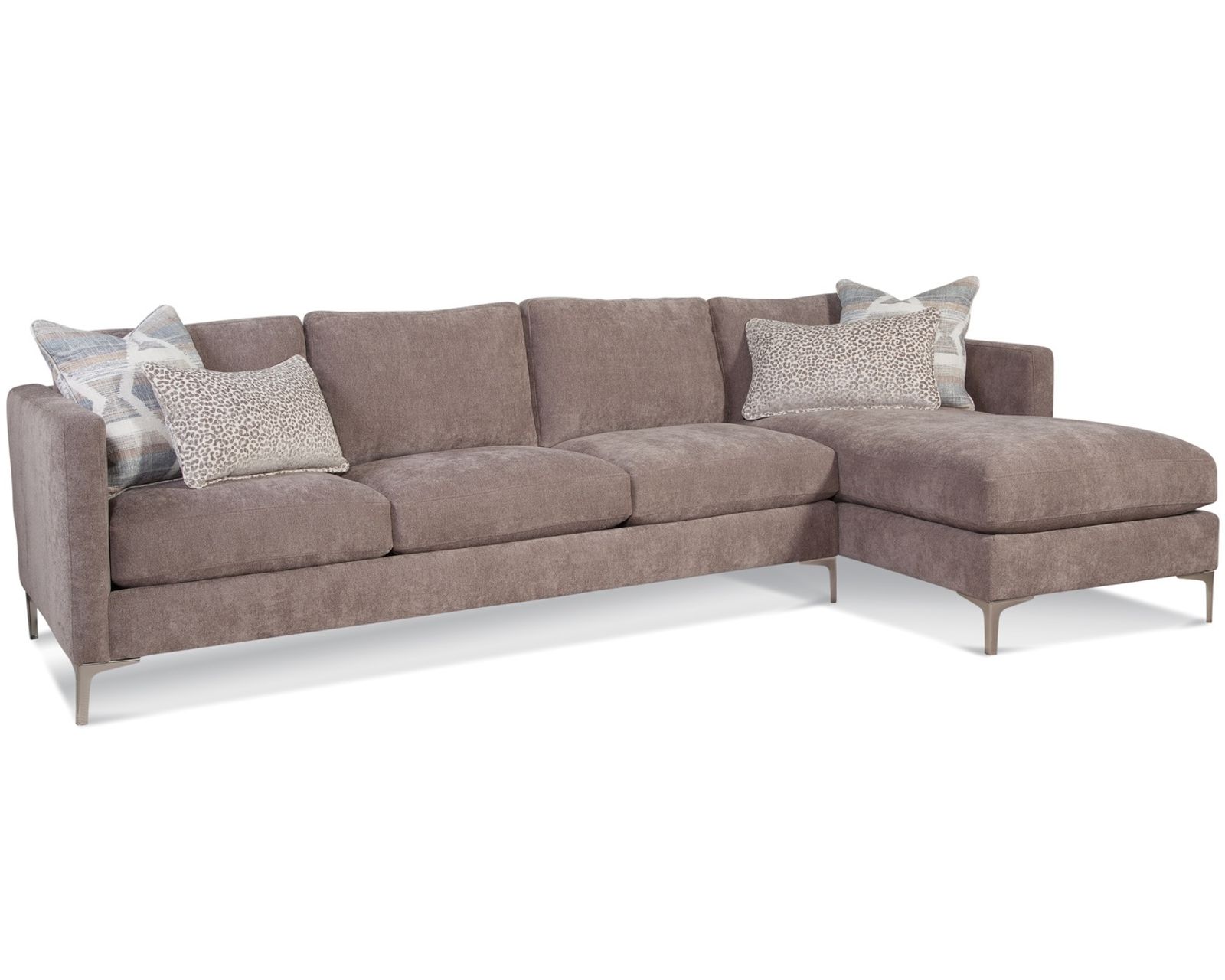 Lenox Chaise Sectional (Metal leg) +69 fabrics - Layout A: Two Piece Sectional 116" x 62"