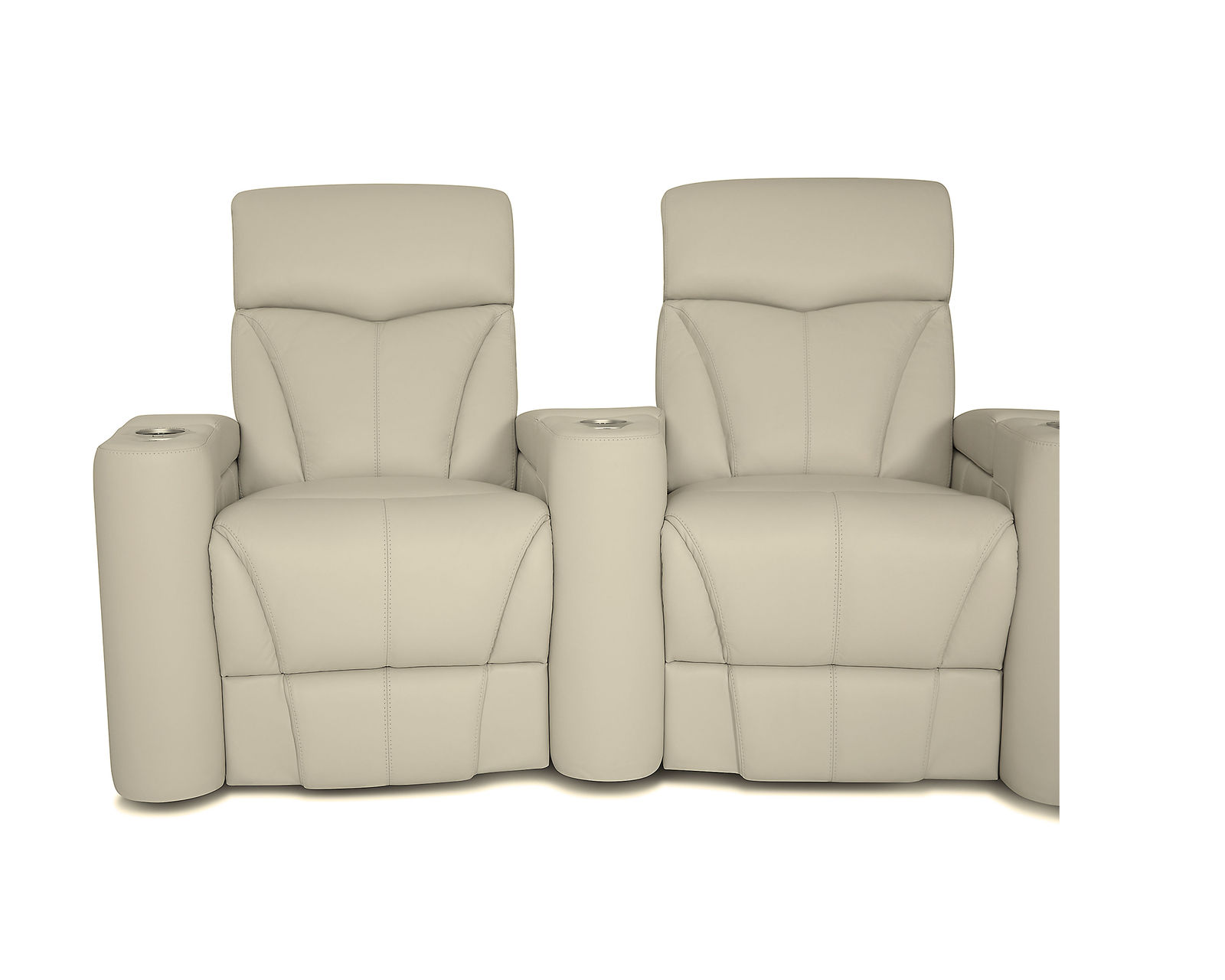 Vivid 41095 Triple Power Home Theater Sectional (+200 colors) - Layout C: Two Piece Home Theater Sectional Curved 76" Wide