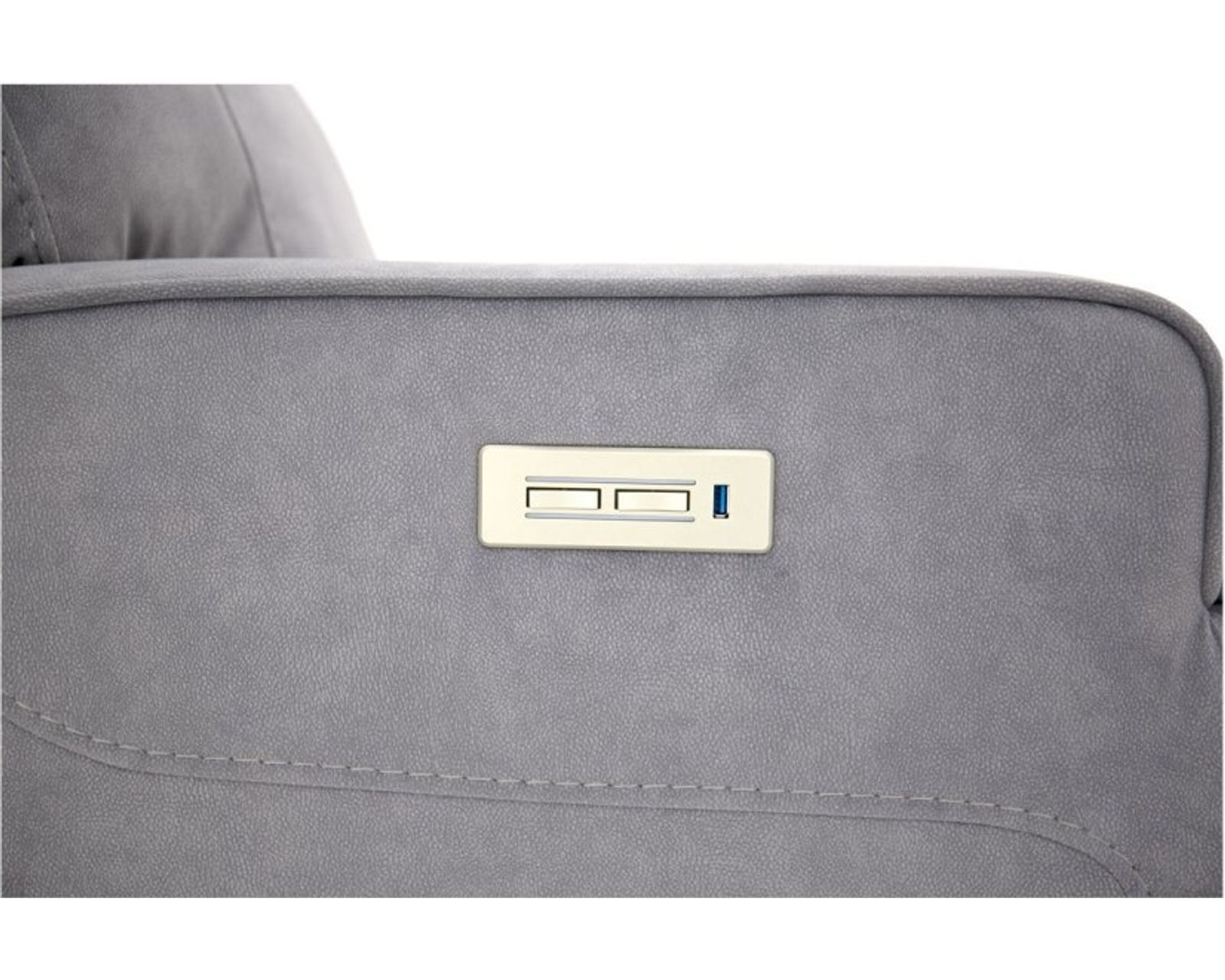 Ashbee 89" Zero Gravity Sofa w/Power Recline, Power Head Rests & 3" Footrest Extension (Dolphin) In stock