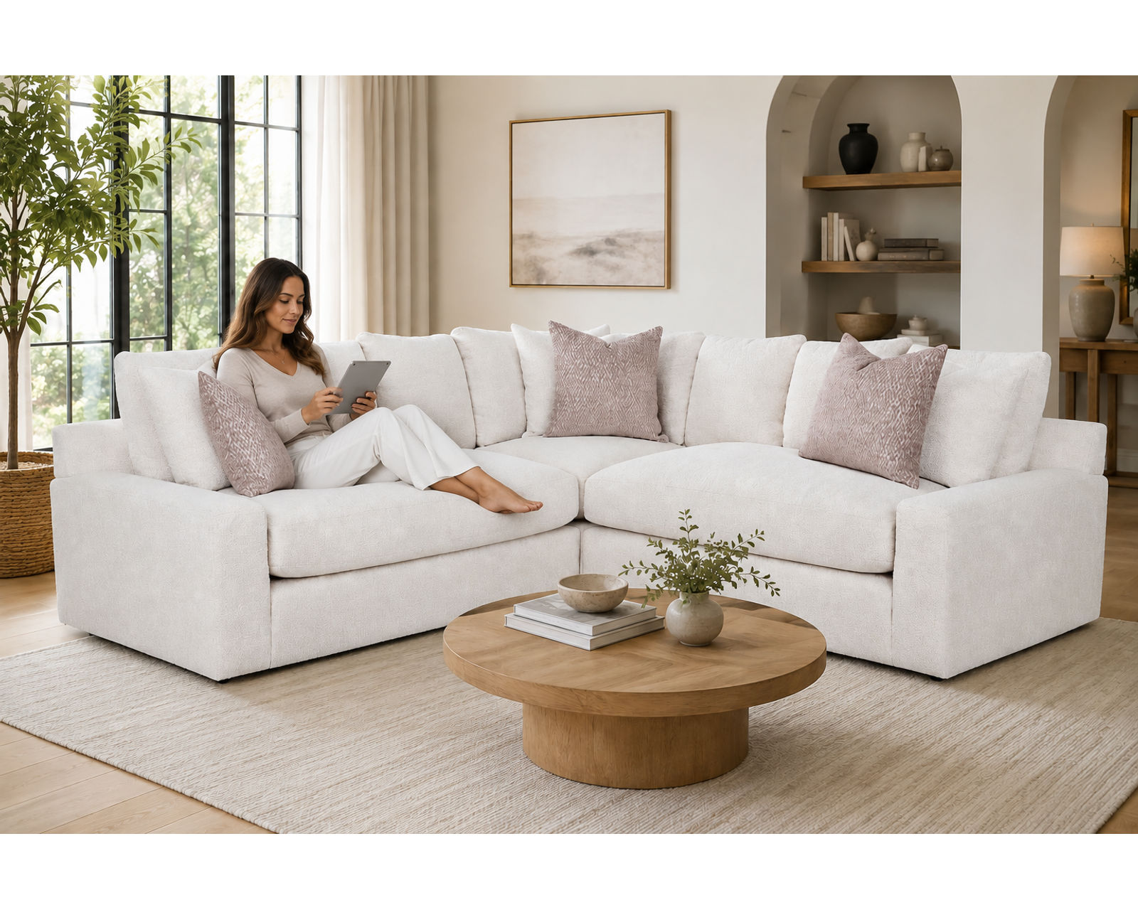 London Modular Sectional (Down Seating Performance Fabric) 3 colors - Designer Style Without the Designer Price.