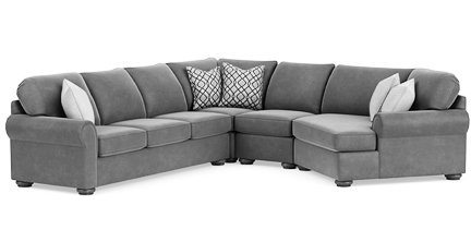 Layout O: Four Piece Sectional. 122" x 126" x 62"