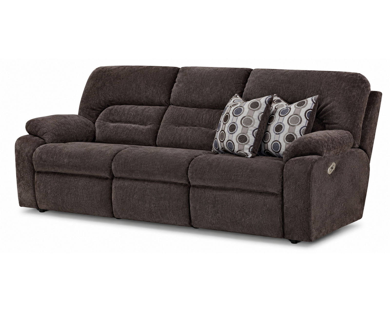 Tribute 90" Power Headrest Power Reclining Sofa (center drop-down table - built-in reading lights, stainless-steel cupholders, USB charging and wireless charging - drop down table) - Shown in a Long Wearing Durable Polyester Fabric Sand