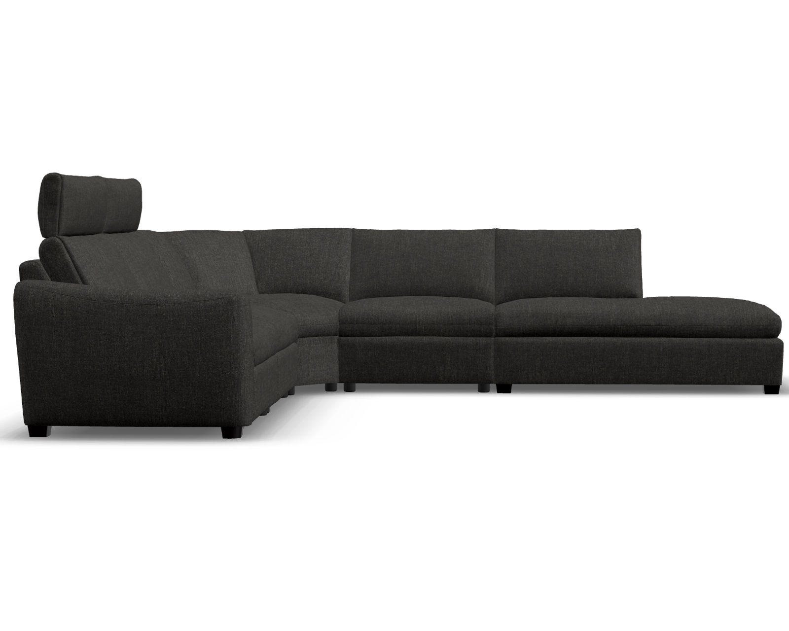 Charli 77743 Power Reclining Sectional (+50 fabrics) - Layout Q: Five Piece Reclining Sectional (2 recliners) 110" x 150"