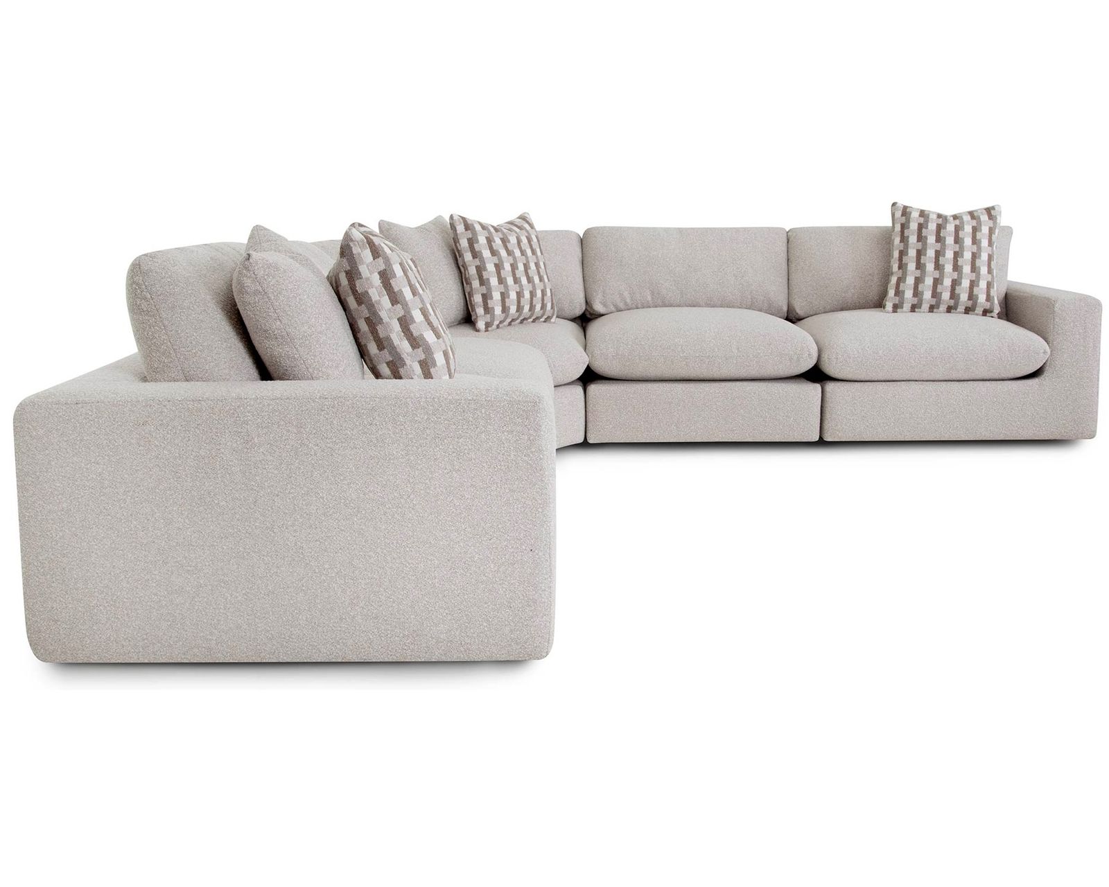 Marcella 972 Modular Sectional (Modern Comfort. Made to Move With You) - Layout A: Five Piece Sectional 117" x 117"