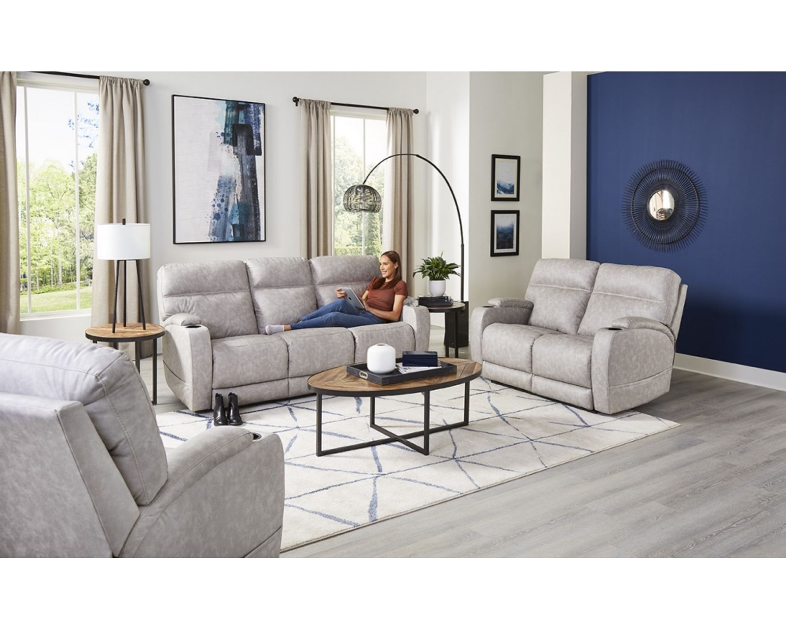 Jett 84" Triple Power Reclining Sofa Tan (In stock) - Jett 84" Triple Reclining Sofa